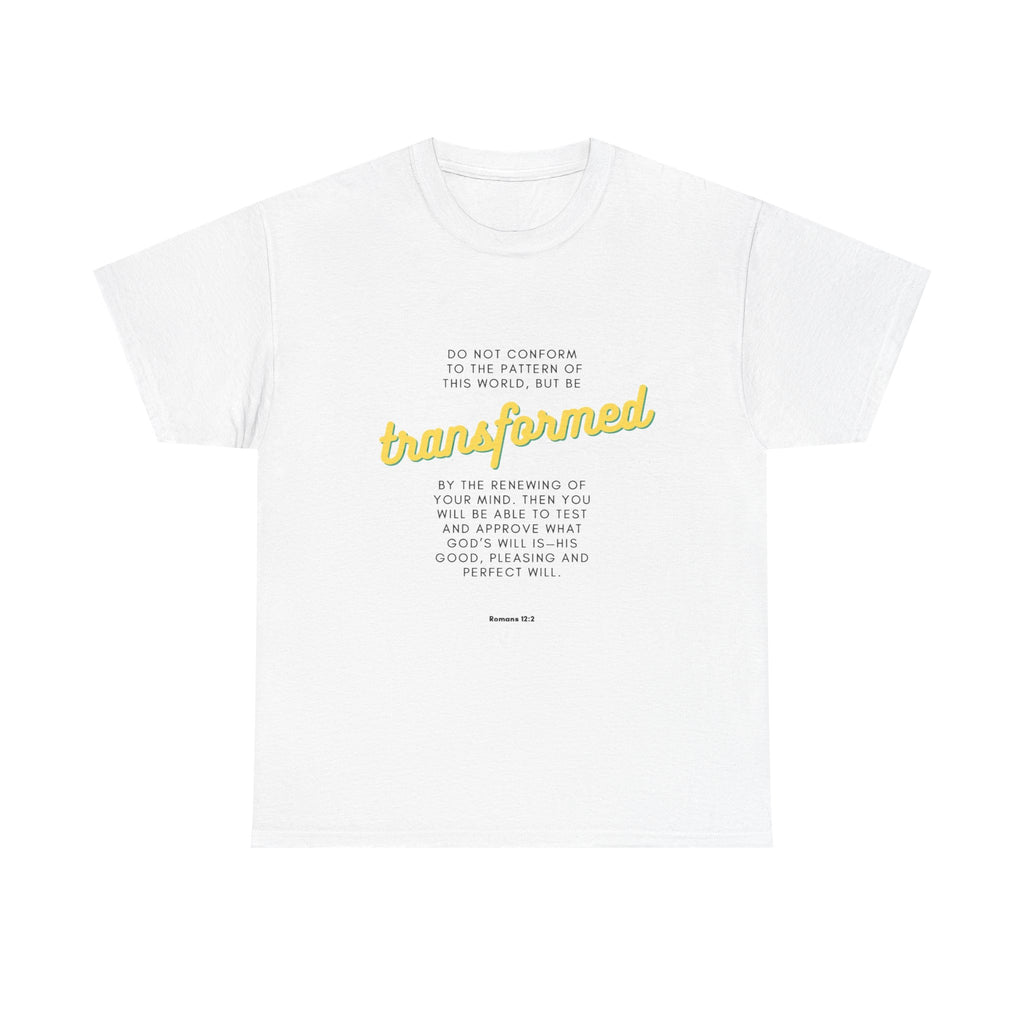 Romans 12:2 "Transformed" Quote Tee - Inspirational Quotes