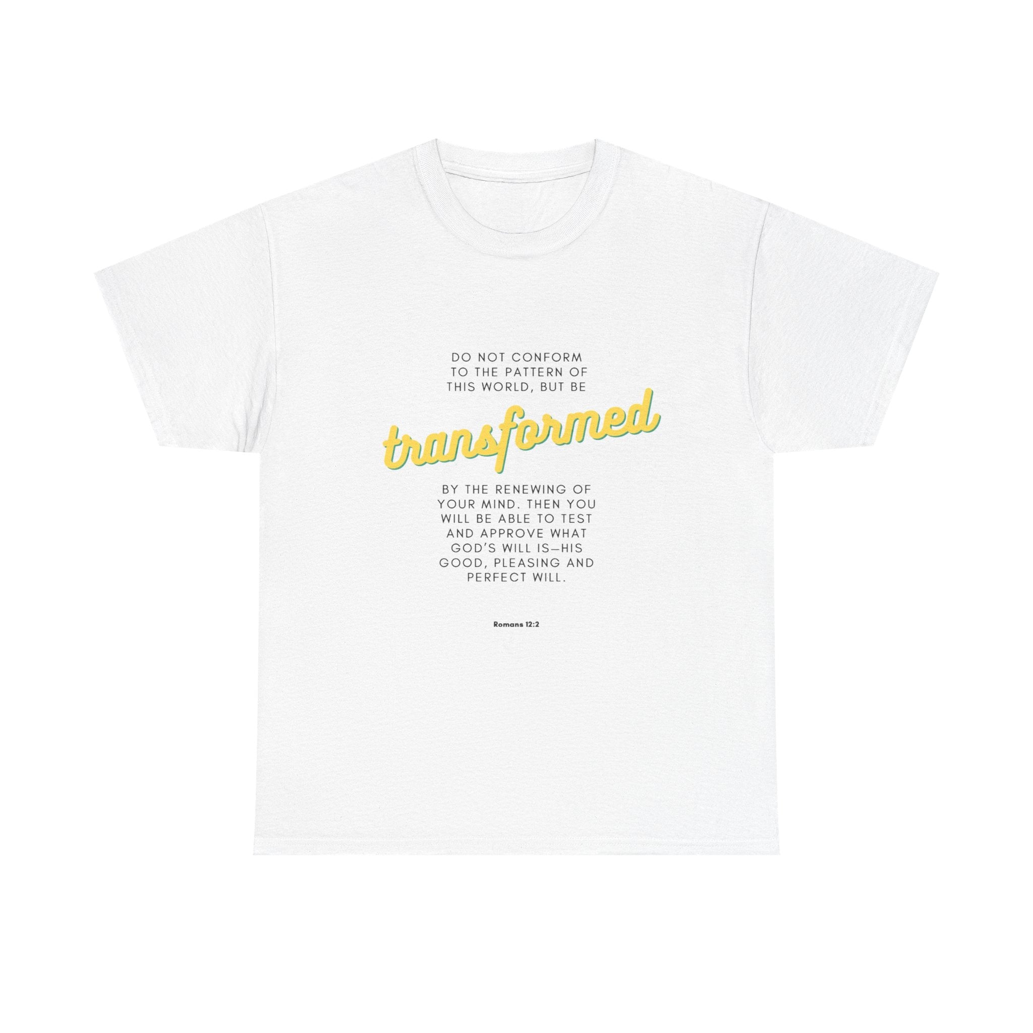 Romans 12:2 "Transformed" Quote Tee - Inspirational Quotes