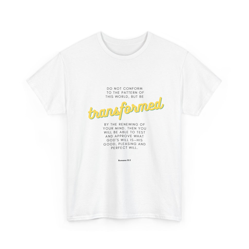 Romans 12:2 "Transformed" Quote Tee - Inspirational Quotes